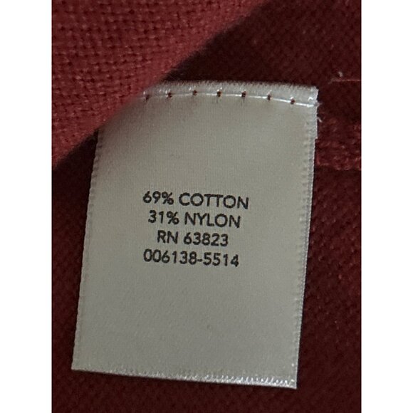 Christopher & Banks M Rust Cardigan Sweater With Short Sleeves & Button Front - Picture 7 of 8